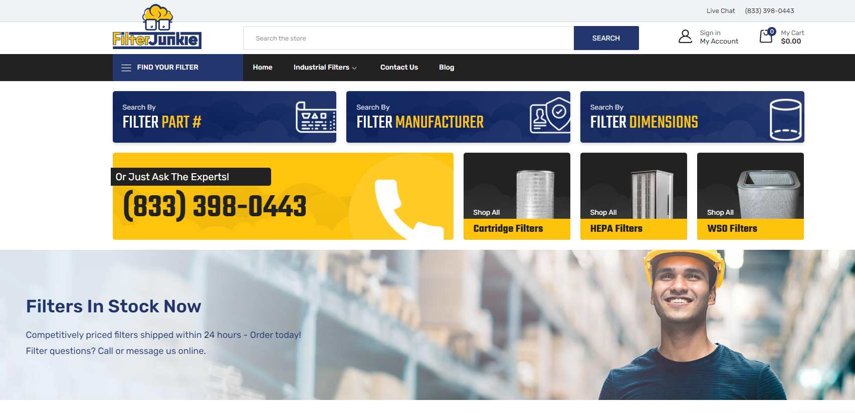 Filter Junkie website example